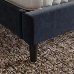 Skylar Velvet Pillow Back Bed Frame - thumbnail 3
