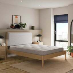 Darla Boucle & Wood Effect Bed Frame - thumbnail 2