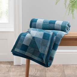 Super Soft Mini Squares Orange Throw Blanket - thumbnail 1