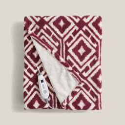 Printed Global Ikat Fleece Electric Throw Blanket - thumbnail 2