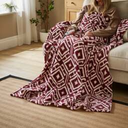 Printed Global Ikat Fleece Electric Throw Blanket - thumbnail 1