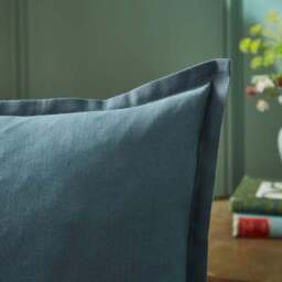 Contrast Oxford Edge Cotton & Linen Square Cushion Cover - thumbnail 4
