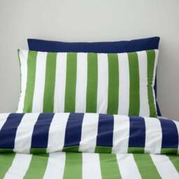 Bold Stripe Cotton Duvet Cover and Pillowcase Set - thumbnail 3