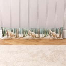 Evans Lichfield Stag Scene Teal Draught Excluder - thumbnail 1