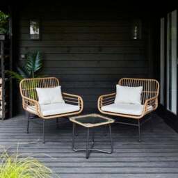 Rattan Rope Bistro Set - thumbnail 2
