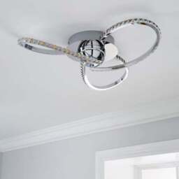 Oria 3 Light Integrated LED Jewel Flush Ceiling Light - thumbnail 2