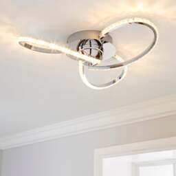 Oria 3 Light Integrated LED Jewel Flush Ceiling Light - thumbnail 1