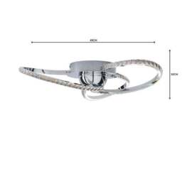 Oria 3 Light Integrated LED Jewel Flush Ceiling Light - thumbnail 5