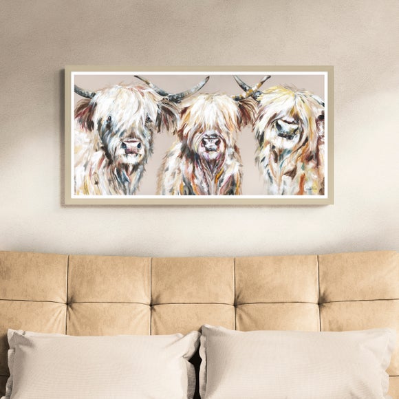 The Three Amigos Grande Highland Cow Framed Print - image 1