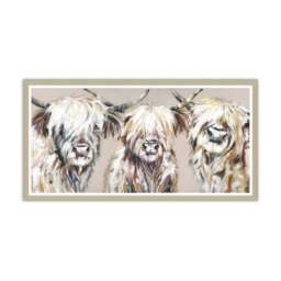 The Three Amigos Grande Highland Cow Framed Print - thumbnail 2