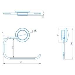 Croydex Stick-n-Lock Toilet Roll Holder - thumbnail 5