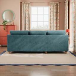 Hattie Tonal Plush Chenille Corner Chaise Sofa - thumbnail 4