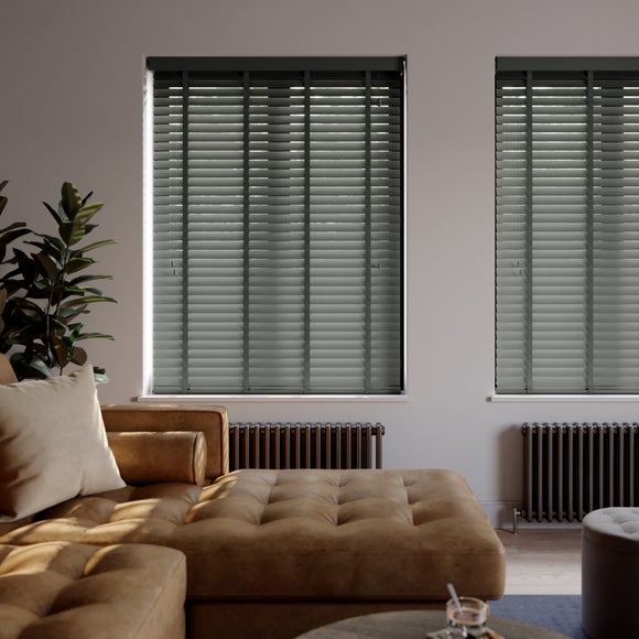 Made To Measure 50mm Slats Charcoal Taped Venetian Blind - image 1