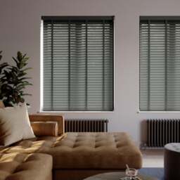Made To Measure 50mm Slats Charcoal Taped Venetian Blind - thumbnail 1