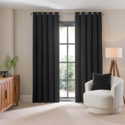 Textured Chenille Eyelet Curtains - thumbnail 2