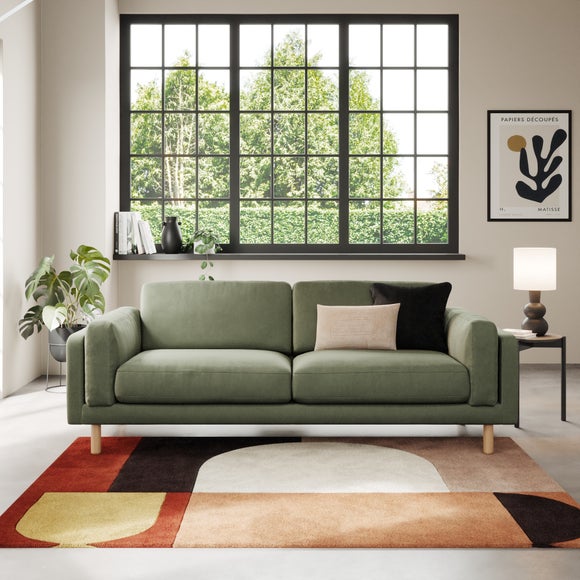 Newton Matte Plush Velvet 4 Seater Sofa - image 1