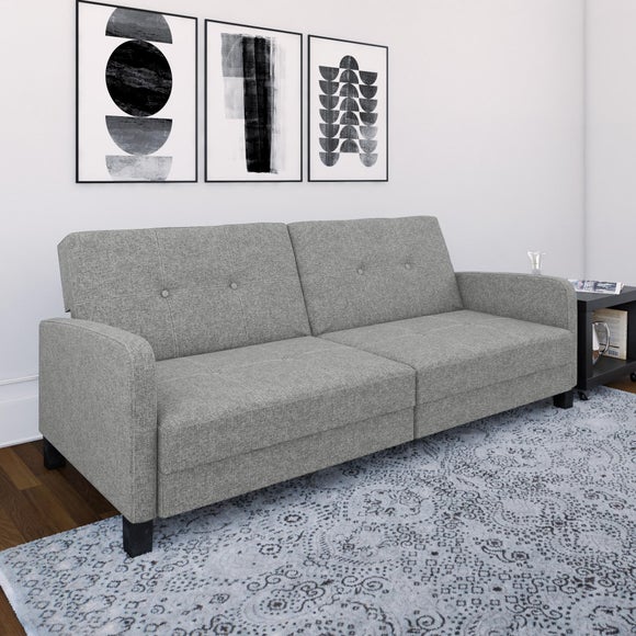 Boston Linen Grey Double Sofa Bed - image 1