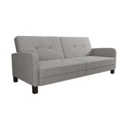 Boston Linen Grey Double Sofa Bed - thumbnail 3