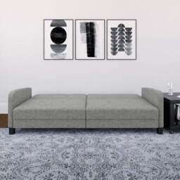 Boston Linen Grey Double Sofa Bed - thumbnail 2