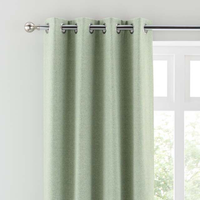Hemsley Eyelet Curtains Apple Green