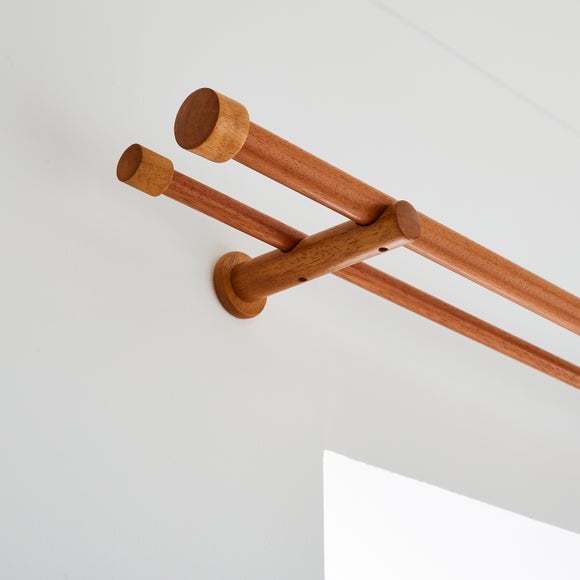 Trinity Double Layer Wood Curtain Pole - image 1
