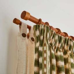 Trinity Double Layer Wood Curtain Pole - thumbnail 2