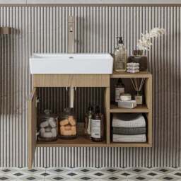 Likya Vanity Unit with Open Shelving - thumbnail 2
