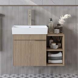 Likya Vanity Unit with Open Shelving - thumbnail 1