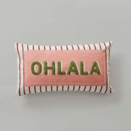 Oh La La Cotton Rectangle Cushion - thumbnail 2