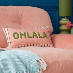 Oh La La Cotton Rectangle Cushion - thumbnail 1