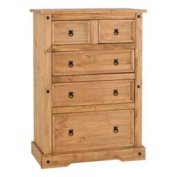 Corona 5 Drawer Chest, Pine - thumbnail 2
