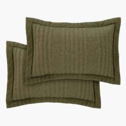 Pineapple Elephant Tamba Jersey Stripe Quilted Oxford Pillowcase Pair - thumbnail 3