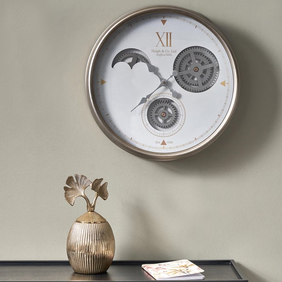 Metal Cog Wall Clock - image 1