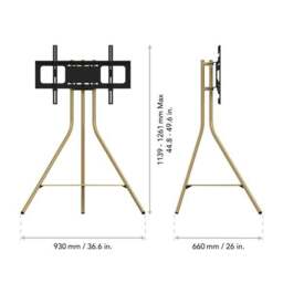 "AVF Tiga Freestanding Metal Tripod TV Stand for TVs up to 65""" - thumbnail 6