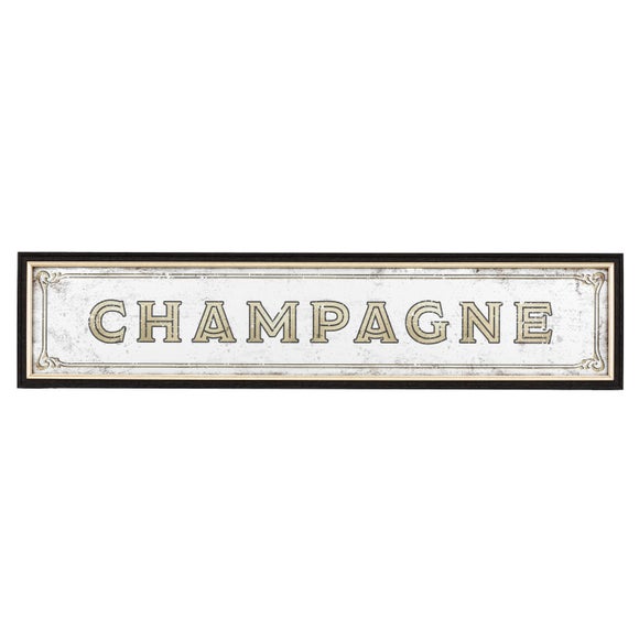 Cedar and Sage Antique Printed Champagne Wall Mirror - image 1