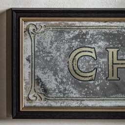 Cedar and Sage Antique Printed Champagne Wall Mirror - thumbnail 2