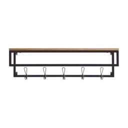 Fulton Wall Shelf with Hooks Pine - thumbnail 4