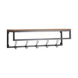 Fulton Wall Shelf with Hooks Pine - thumbnail 5