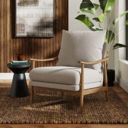 Nelson Wooly Textured Weave Occasional Armchair - thumbnail 1