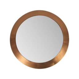 Angled Metal Frame Round Wall Mirror - thumbnail 4