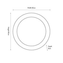 Angled Metal Frame Round Wall Mirror - thumbnail 6