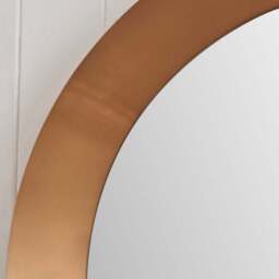 Angled Metal Frame Round Wall Mirror - thumbnail 3