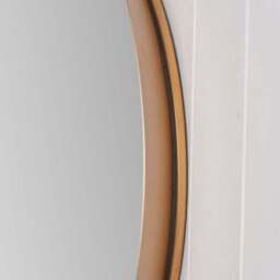 Angled Metal Frame Round Wall Mirror - thumbnail 2