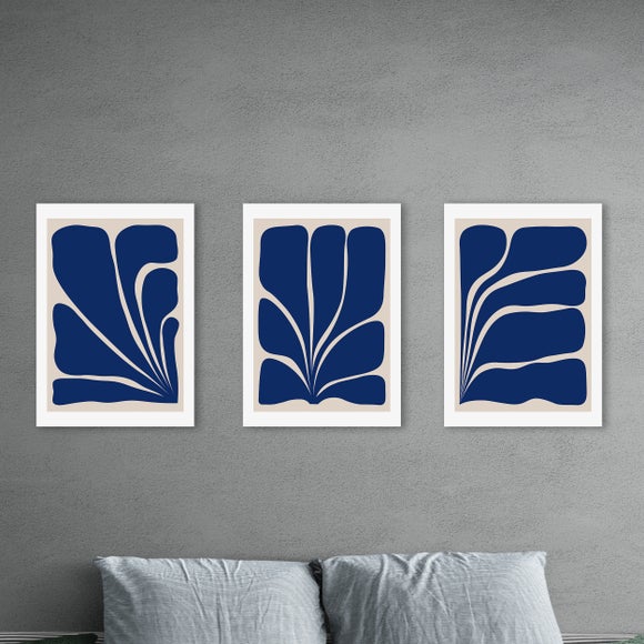 East End Prints Navy Plant Triptych Set of 3 Prints by Alisa Galitsyna - image 1
