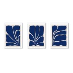 East End Prints Navy Plant Triptych Set of 3 Prints by Alisa Galitsyna - thumbnail 2