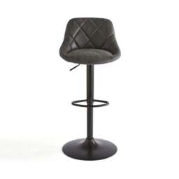 Noah Adjustable Height Barstool, Faux Suede - thumbnail 3