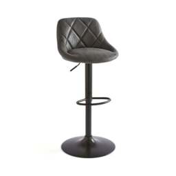 Noah Adjustable Height Barstool, Faux Suede - thumbnail 4