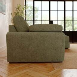 Milton Soft Chenille Corner Chaise Sofa - thumbnail 3