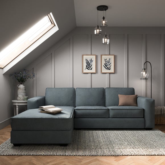 Claude Tonal Chenille Corner Chaise Sofa - image 1