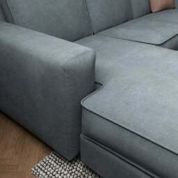 Claude Tonal Chenille Corner Chaise Sofa - thumbnail 3